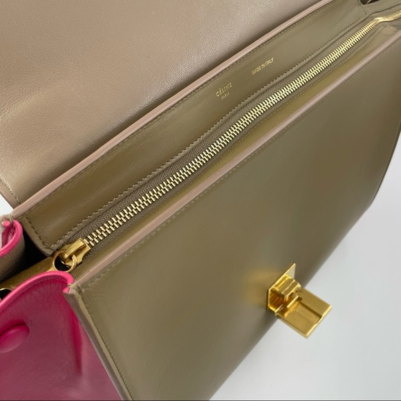 LIKE NEW Celine Trapeze Medium Bicolor Leather Bag - Picture 13 of 16